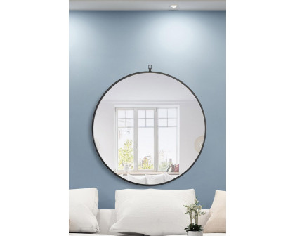 Elegant Wall Mirror - Black, L 32" (MR4057BK)