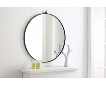 Elegant Wall Mirror - Black, L 32" (MR4057BK)