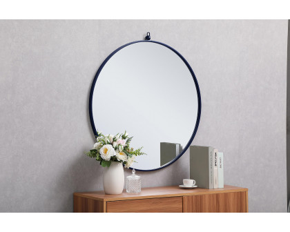 Elegant Wall Mirror - Blue, L 32" (MR4057BL)