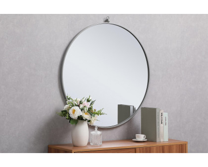 Elegant Wall Mirror - Gray, L 32" (MR4057GR)