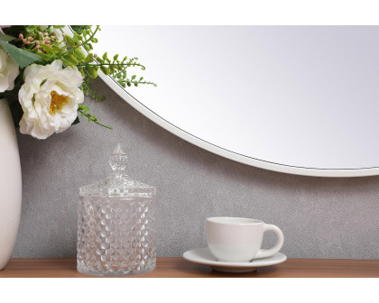 Elegant Wall Mirror - White, L 32" (MR4057WH)