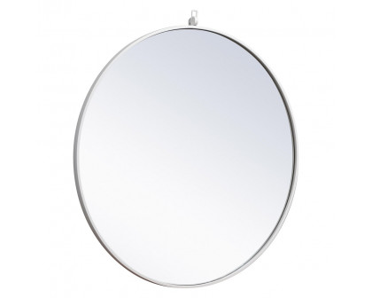 Elegant Wall Mirror - White, L 32" (MR4057WH)