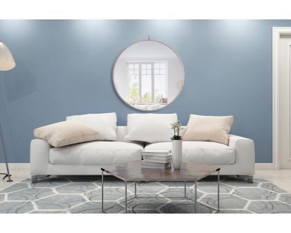 Elegant Wall Mirror - Silver, L 32" (MR4059S)