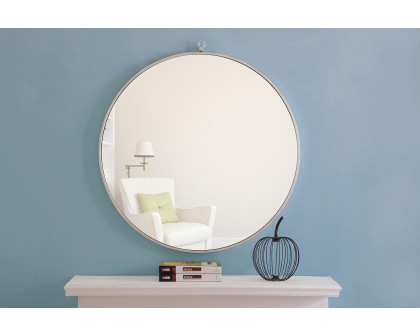 Elegant Wall Mirror - Silver, L 32" (MR4059S)