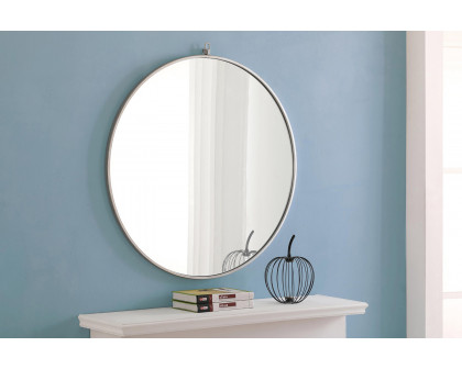 Elegant Wall Mirror - Silver, L 32" (MR4059S)