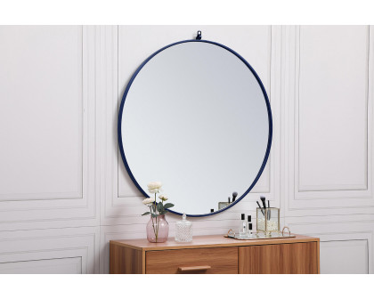 Elegant Wall Mirror - Blue, L 36" (MR4061BL)