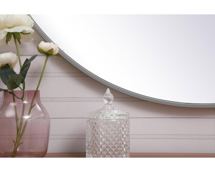 Elegant Wall Mirror - Gray, L 36" (MR4061GR)