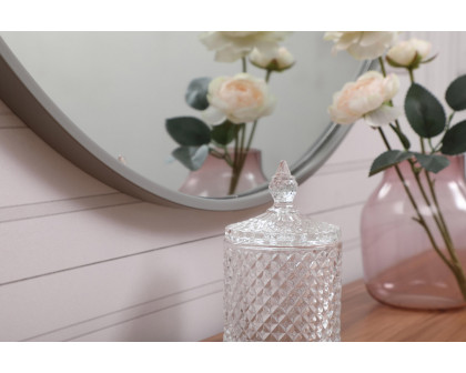 Elegant Wall Mirror - Gray, L 36" (MR4061GR)