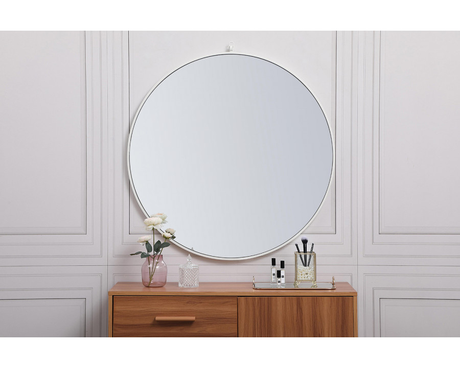 Elegant Wall Mirror - White, L 36" (MR4061WH)