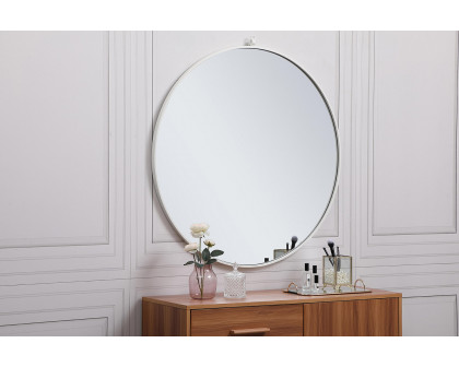 Elegant Wall Mirror - White, L 36" (MR4061WH)