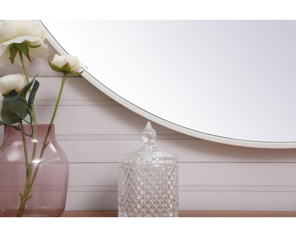 Elegant Wall Mirror - White, L 36" (MR4061WH)