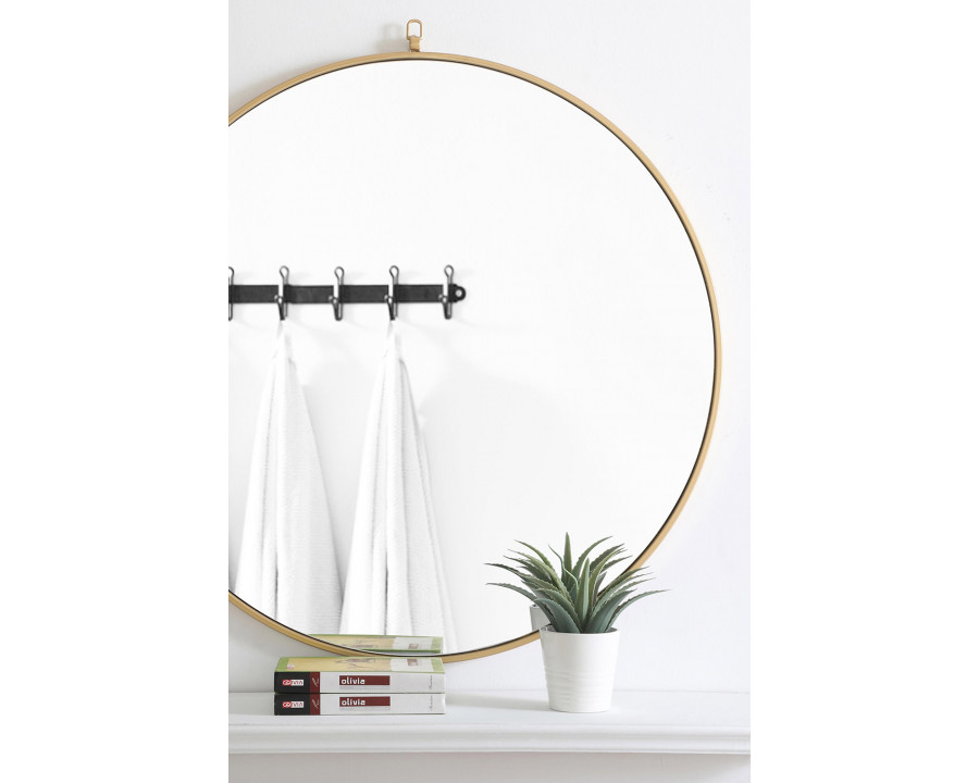 Elegant Wall Mirror - Brass, L 36" (MR4062BR)