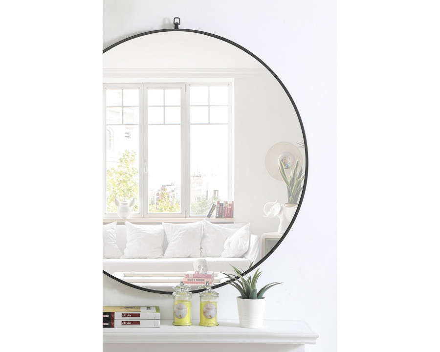 Elegant Wall Mirror - Black, L 42" (MR4064BK)