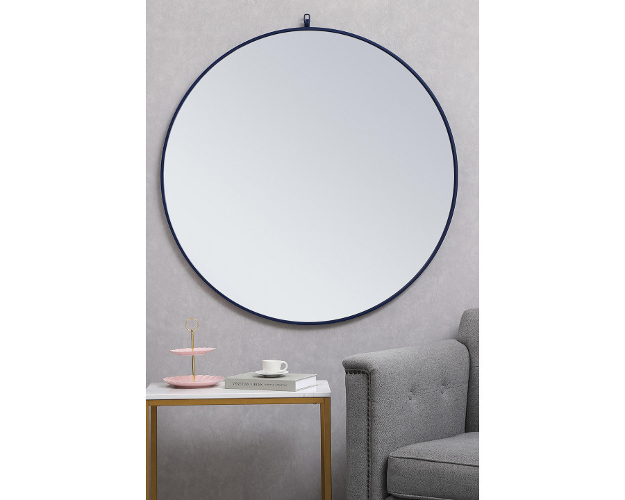 Elegant Wall Mirror - Blue, L 42" (MR4064BL)