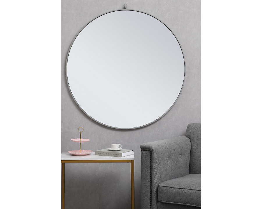 Elegant Wall Mirror - Gray, L 42" (MR4064GR)