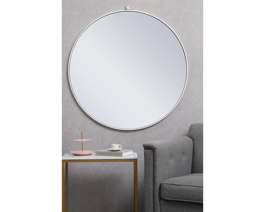 Elegant Wall Mirror - White, L 42" (MR4064WH)