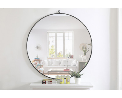 Elegant Wall Mirror - Black, L 48" (MR4067BK)