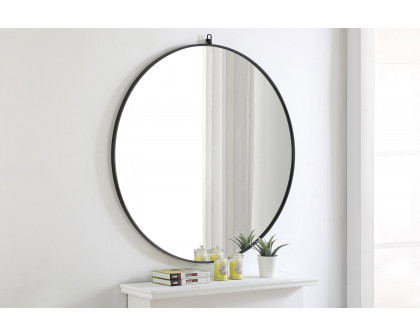 Elegant Wall Mirror - Black, L 48" (MR4067BK)