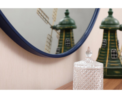 Elegant Wall Mirror - Blue, L 48" (MR4067BL)