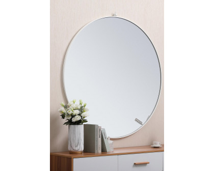 Elegant Wall Mirror - White, L 48" (MR4067WH)