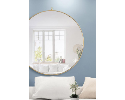 Elegant Wall Mirror - Brass, L 48" (MR4068BR)