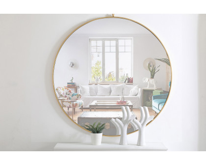 Elegant Wall Mirror - Brass, L 48" (MR4068BR)