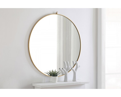 Elegant Wall Mirror - Brass, L 48" (MR4068BR)