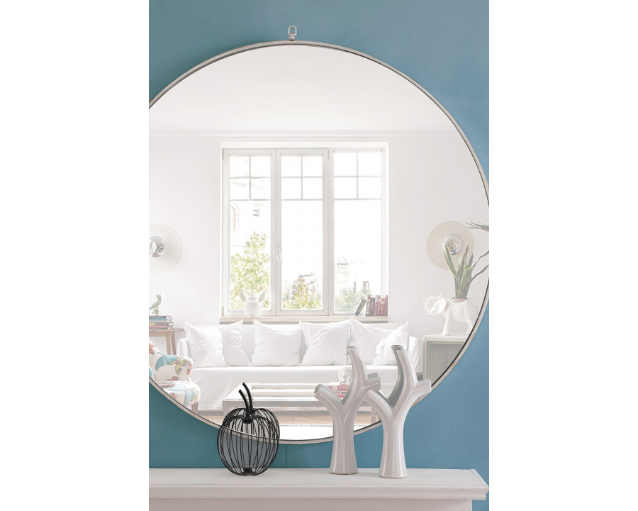 Elegant Wall Mirror - Silver, L 48" (MR4069S)