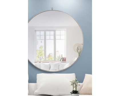 Elegant Wall Mirror - Silver, L 48" (MR4069S)