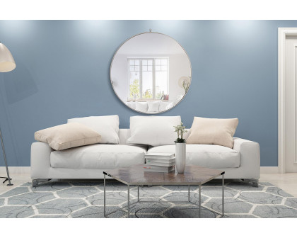 Elegant Wall Mirror - Silver, L 48" (MR4069S)