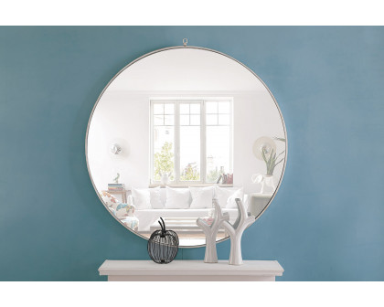 Elegant Wall Mirror - Silver, L 48" (MR4069S)