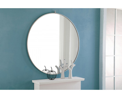 Elegant Wall Mirror - Silver, L 48" (MR4069S)