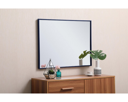 Elegant Wall Mirror - Blue, L 32" (MR4071BL)