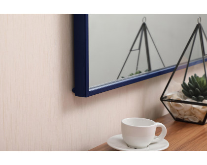 Elegant Wall Mirror - Blue, L 32" (MR4071BL)