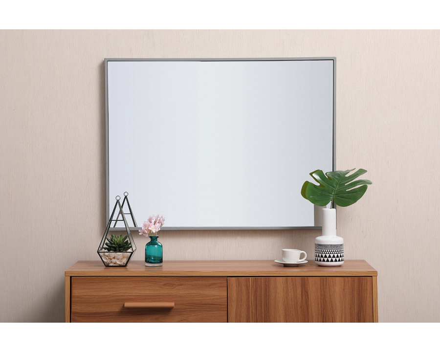 Elegant Wall Mirror - Gray, L 32" (MR4071GR)