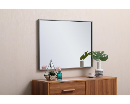 Elegant Wall Mirror - Gray, L 32" (MR4071GR)