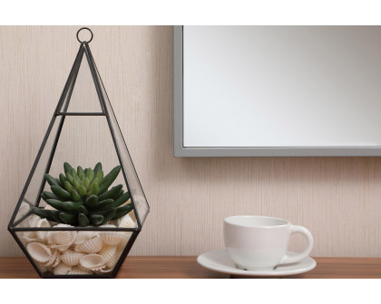 Elegant Wall Mirror - Gray, L 32" (MR4071GR)