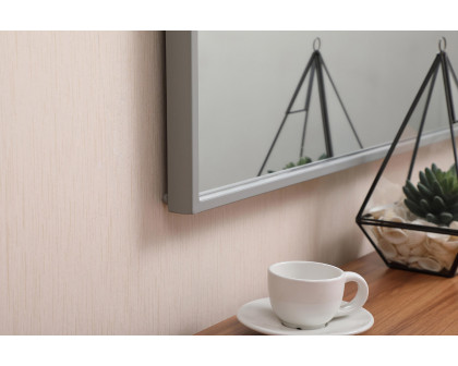 Elegant Wall Mirror - Gray, L 32" (MR4071GR)