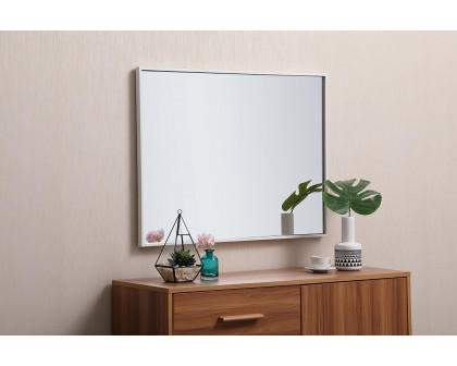 Elegant Wall Mirror - White, L 32" (MR4071WH)