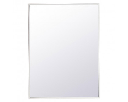 Elegant Wall Mirror - White, L 32" (MR4071WH)