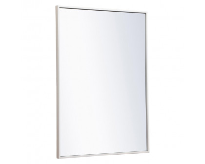 Elegant Wall Mirror - White, L 32" (MR4071WH)