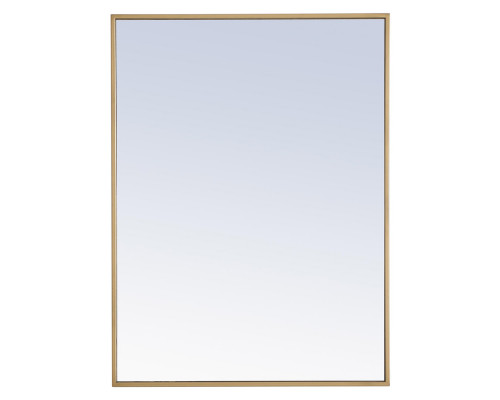 Elegant Wall Mirror - Brass, L 32" (MR4072BR)