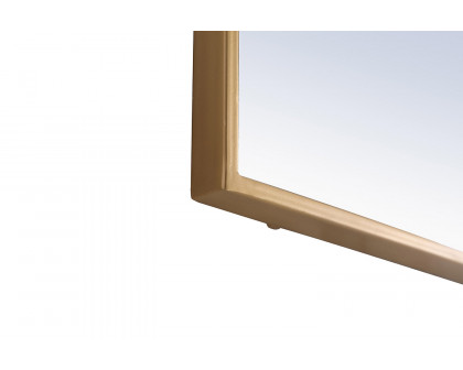 Elegant Wall Mirror - Brass, L 32" (MR4072BR)