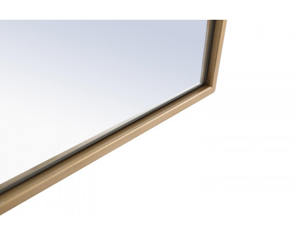 Elegant Wall Mirror - Brass, L 32" (MR4072BR)