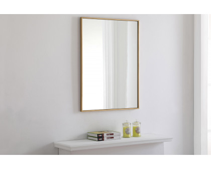 Elegant Wall Mirror - Brass, L 32" (MR4072BR)