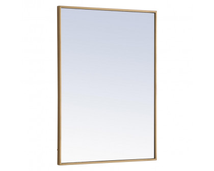 Elegant Wall Mirror - Brass, L 32" (MR4072BR)