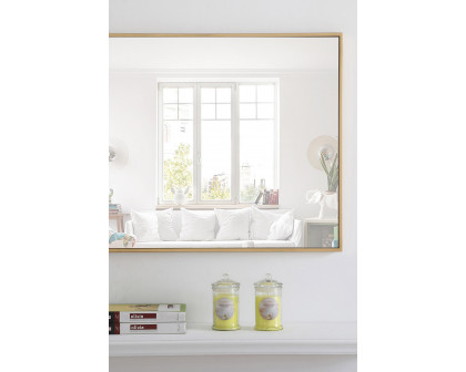 Elegant Wall Mirror - Brass, L 32" (MR4072BR)