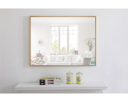 Elegant Wall Mirror - Brass, L 32" (MR4072BR)