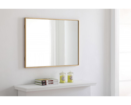 Elegant Wall Mirror - Brass, L 32" (MR4072BR)