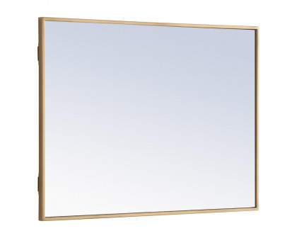 Elegant Wall Mirror - Brass, L 32" (MR4072BR)